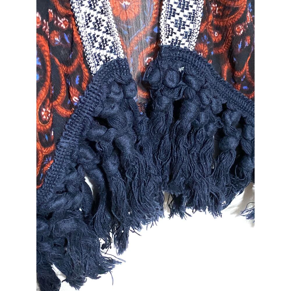 Xhilaration Sheer Kimono Duster XL Paisley Boho Floral Hippie Festival Flowy - Picture 5 of 8